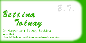 bettina tolnay business card